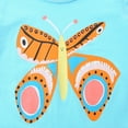 thumbnail image 3 of HILEELANG Toddler Girls' Short Sleeve Tees Cotton Casual Butterfly Dinosaur Crewneck Summer Top T-Shirts Pink Blue 3 Packs Sets 2T, 3 of 5