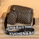 thumbnail image 3 of Bolso Hobo cuadrado de cuero PU informal para mujer, Bolso sencillo con conjunto de embrague a juego, 3 of 4