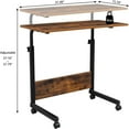 Small Standing Desk Height Adjustable Computer Desk with Lockable