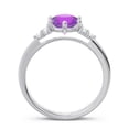 thumbnail image 4 of Diamond-Capitals 2.20 Carat Beautiful Round Cut Natural Diamond Amethyst Gemstone Engagement Ring for Women 14K White Gold Size 3, 4 of 7