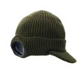 thumbnail image 2 of Gorro para hombre, gorro grueso para esquiar, cálido, a prueba de viento, con visera, elegante con Verde Yuyangstore Gorro de punto, 2 of 8