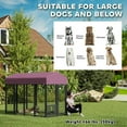 thumbnail image 6 of YYAo Doghouse, Puppy Shelter,Outdoor Dog Kennel with 360° Rotating & 4 Levels Adjustable Bowls, Waterproof Cover, 6 of 11