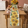 thumbnail image 2 of Sunflower Table Runner 48 Inches, Green Botanical Yellow Floral Summer Bed Runner Dresser Scarves Tabletop for Indoor Outdoor Parties/Ceremony/Banquet, 13" x 48", 2 of 9