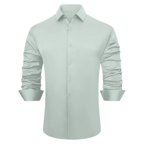 Polo Shirts for Men Long Sleeve Shirts Dark Shirt Long Sleeve Fitness Shirt Men Bulk Summer Large Large T Mens Athletic Pack Thin Tee Light Green 43