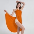 thumbnail image 2 of Women Beach Dress Sleeveless Solid Color Off Shoulder Backless Loose Beach Bathing Suit Cover Ups, 2 of 3