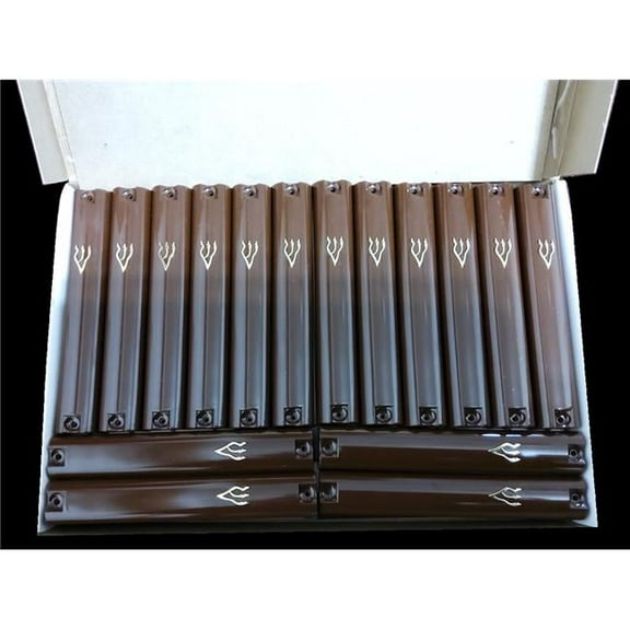 Nua 59746 10 cm Shin Plastic Mezuzah Cover, Brown & Shin - Case of 32