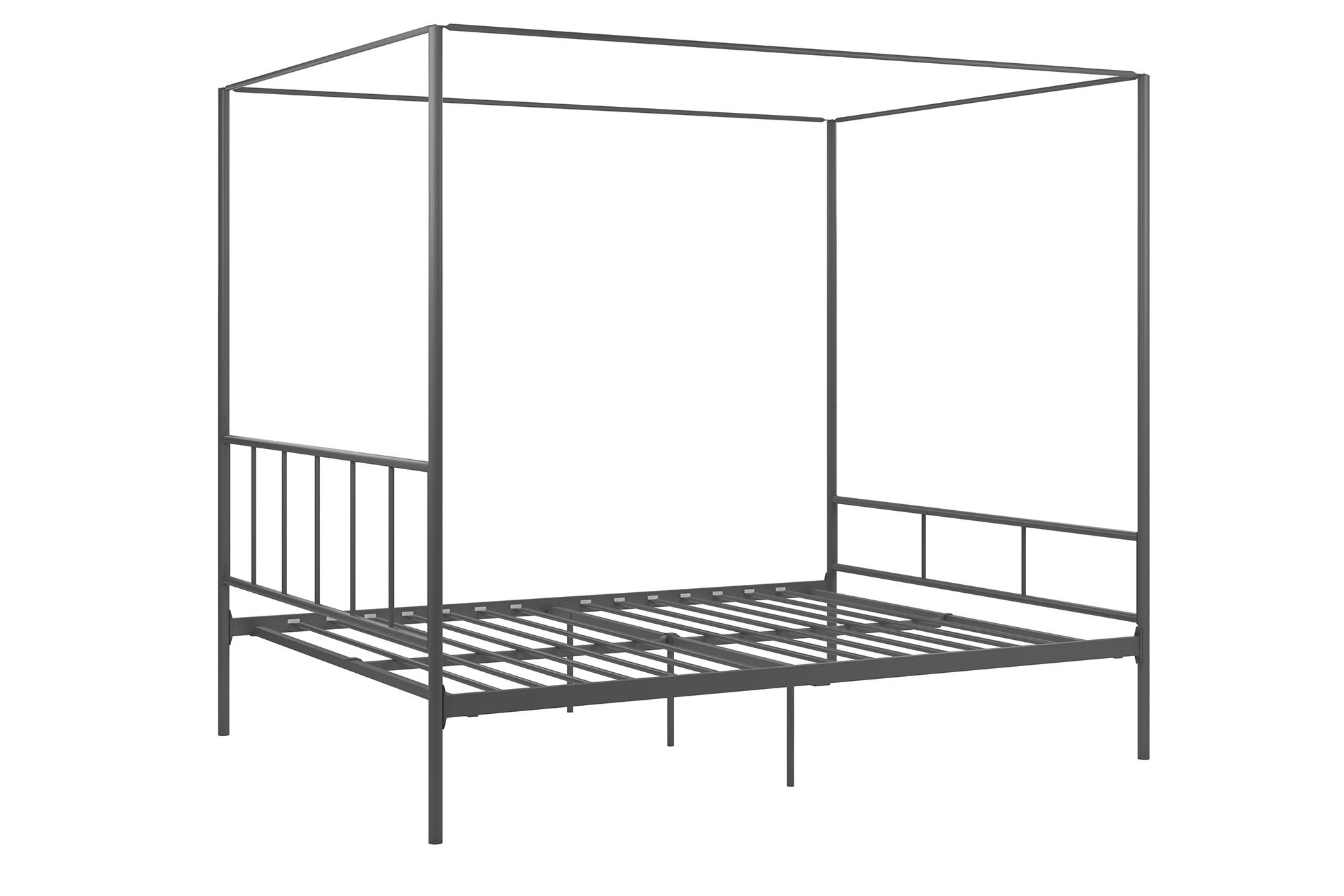 Novogratz Marion Metal Canopy Platform Bed Frame, Queen, Black