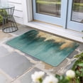 thumbnail image 2 of Modern Turquoise Gold Doormat Outdoor Entrance 16"x24", Abstract Teal Minimalist Art Absorb Moisture Dirt Door Mats, Non-Slip Rubber Backing Floor Mats Indoor, Low-Profile Front Door Rugs, 2 of 9
