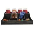 thumbnail image 2 of TOOL1SHOoo Condiment Organizer with 9 Compartment,Pine Wooden Condiment Holder for coffee counters,kitchen,offices,hotel lobbies,Black, 2 of 11