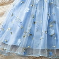 thumbnail image 5 of Toddler Girls Floral Embroidered Dress With Bow Detail Flutter Sleeves Party, 5 of 9