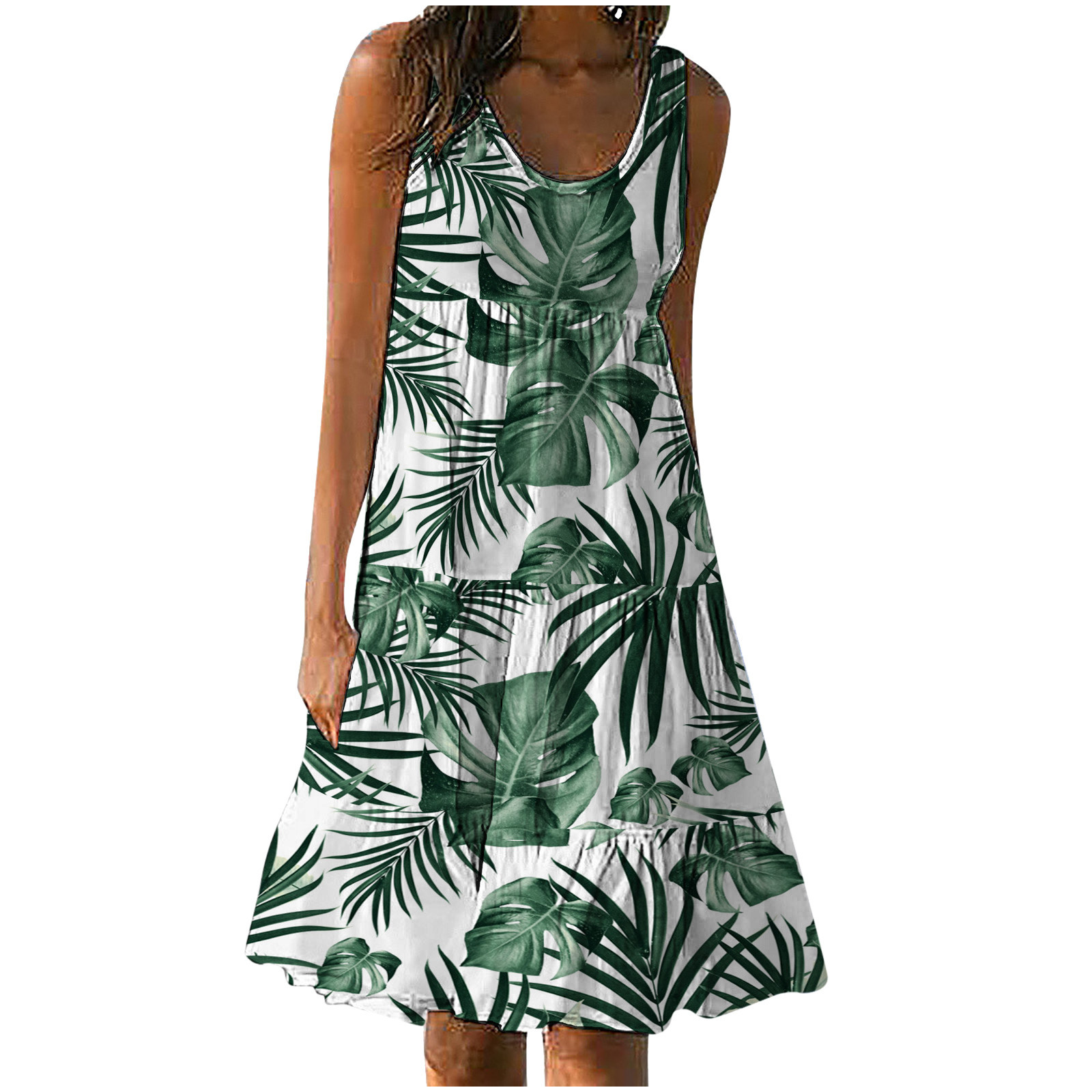 Frostluinai Summer Dress For Women 2023 Trendy Boho Floral Print Plus