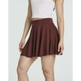 thumbnail image 4 of Real Essentials 4 Pack: Women's Soft Casual Pleated Mini Skirt - Skater A-Line Flowy Skirts (Available In Plus Size), 4 of 6
