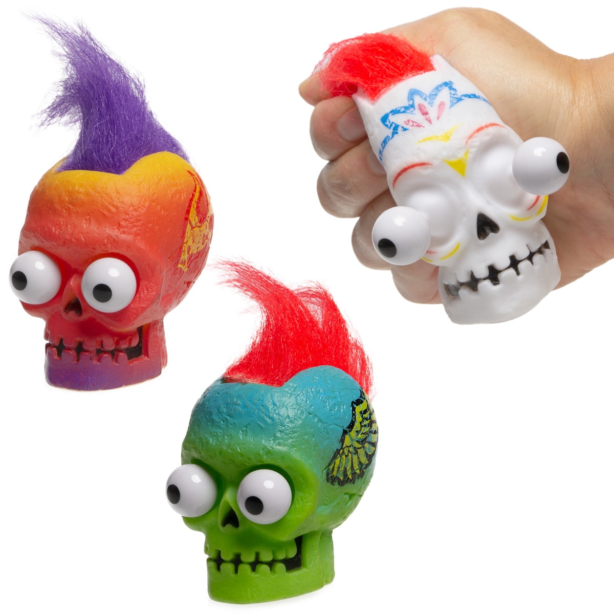 Schylling 14008F Funny Eye Popping Skull Squeezy Toy - Walmart.com