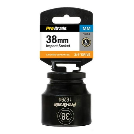 

Pro-Grade 16294 0.75 in. Drive x 38 mm 6 Point Impact Socket