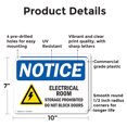 thumbnail image 2 of (2 Pack) Electrical Room Storage Prohibited OSHA Notice Sign 10 Inch X 7 Inch Plastic Sign, Weather Resistant, UV Protected for Workplace, Business, and Construction Site, Made in the, 2 of 8