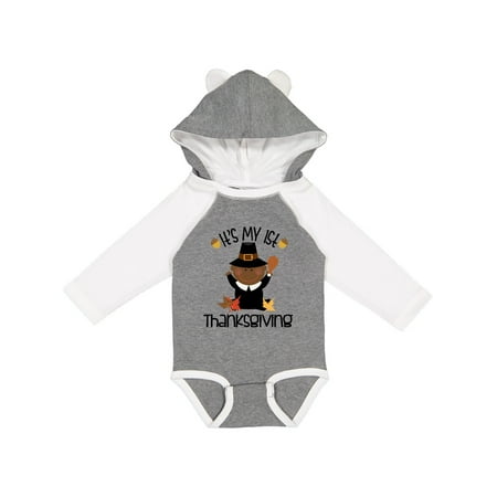 

Inktastic 1st Thanksgiving Pilgrim Boy Ethnic Gift Baby Boy Long Sleeve Bodysuit