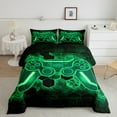 thumbnail image 2 of Erosebridal Green Gamepad Comforter Sets Full Size, Gradient Geometric Comforters & Duvets, Gaming Sports Decor, Reversible, 2 of 7
