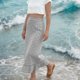 thumbnail image 3 of Faldas de Cintura Elástica para las Mujeres Vestidos de Playa de Moda de Verano con Bolsillos, Faldas Casuales para las Mujeres de Verano, 3 of 7