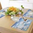 thumbnail image 4 of Ambesonne Animal Place Mats Set of 4, Polar Bears Seal Penguins, Standard Size, Sky Blue and White, 4 of 6