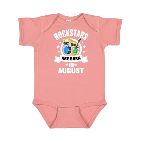 

Inktastic Rockstars are Born in August Birthday Gift Baby Boy or Baby Girl Bodysuit