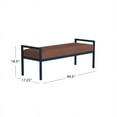 thumbnail image 3 of HomePop Modern Metal & Velvet Bench, 49.5"W x 17.25"D x 19"H, Spice/Black, 3 of 8