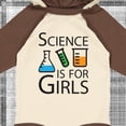 thumbnail image 4 of Inktastic Science is for Girls Girls Long Sleeve Baby Bodysuit, 4 of 5