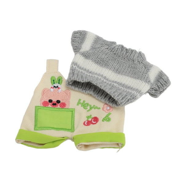 Plushie Doll Clothes Piggy Pattern Soft Comfortable 20cm Plush Outfit Coat Pants