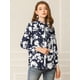thumbnail image 3 of INSPIRE CHIC Blusa Vintage Con Lazo De Color En Contraste Floral Bohemio Para Mujer Blusas De Mujer Elegantes Azul marino M, 3 of 6