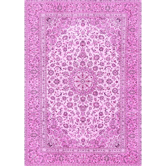 Ahgly Company Indoor Rectangle Persian Pink Traditional Area Rugs, 5' x 7'