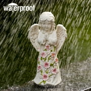 Solar Angel Garden Statue, Outdoor Angel Figurine with Light, Easter Garden Decor, Memorial Cemetery Decoration for Grave Yard Patio, Sympathy Gifts for Mom Grandma Women