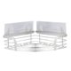 thumbnail image 2 of Stainless Steel Shower Shelf Bathroom Storage Organizer Wall Mounted Corner Design 20X20CM 1Set, 2 of 3