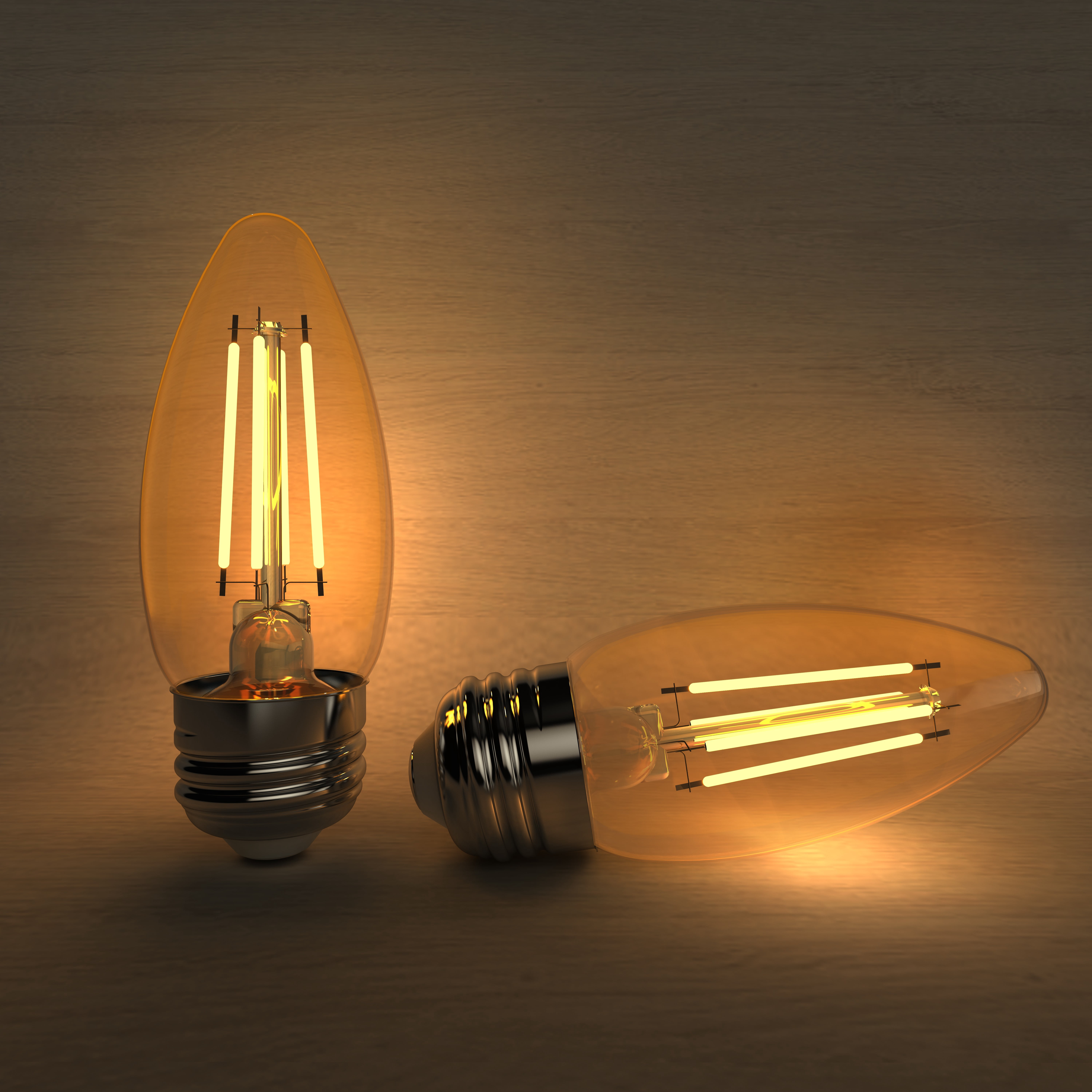 BH&G LED Light Bulb, 5.5-Watt (60W Equiv.) B10 Candle Bulb Dimmable E26 Medium Base Ultra Warm, 8PK