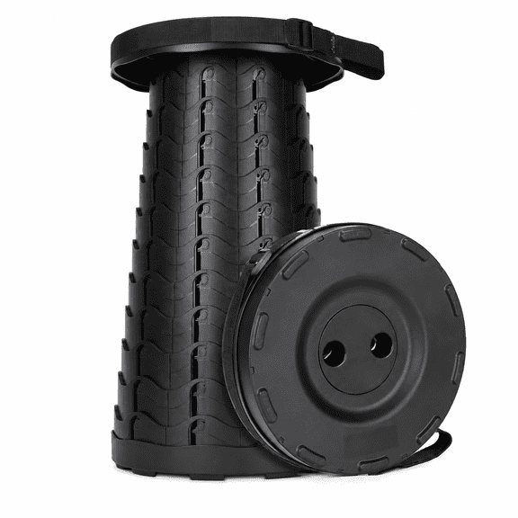Collapsible Stool, 400lbs Max Weight, Lightweight But Sturdy, Portable Retractable Folding Telescoping Foldable Camping Stool for Adults Outdoor Fishing Hiking BBQ