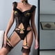 thumbnail image 3 of Mono sexy de malla elástica con costuras en espiga para niña, con tirantes sin espalda y moldeador, estilo europeo y americano, 3 of 6