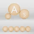 thumbnail image 4 of 4 Pack Round Wood Balls 60mm Diameter Unfinished Solid Wooden Beads, 4 of 6