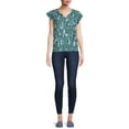 thumbnail image 2 of Time and Tru Women's Flutter Sleeve Top, 2 of 5