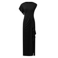 thumbnail image 4 of Durtebeua Women's Split Bodycon Mermaid Evening Cocktail Long Dress Black,M, 4 of 5