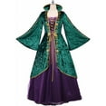thumbnail image 2 of Women's Green Velvet Dress - Stage Performance Dress, 2 of 9