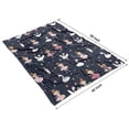 thumbnail image 4 of Dark Blue Ballerina Princess Pattern Blanket,Comfortable Soft Lamb Wool Throw Blanket,All Season,Warm Lightweight Blankets for Sofa Bed Couch Living Room Chair,40"x50", 4 of 4