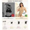 thumbnail image 5 of MANIFIQUE 2 Packs Plus Size Shapewear Bodysuit for Women Tummy Control Body Shaper Snatched Waist Body Suit, 5 of 6