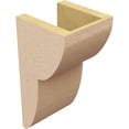thumbnail image 5 of 6"W x 6"D x 12"H Wide Crestline Rough Cedar Woodgrain TimberThane Corbel, Primed Tan, 5 of 6