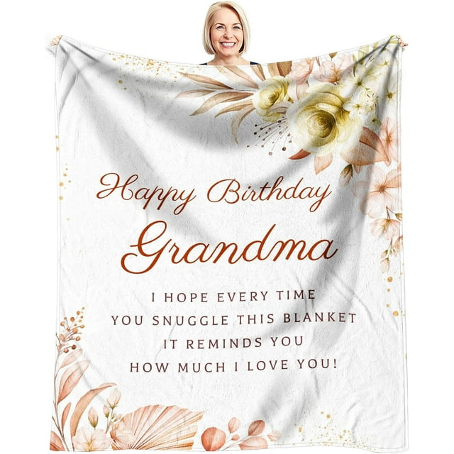 LHSHID Grandma Birthday Gifts Best Birthday Gifts for Grandma Grandma Gifts for Birthday Grandmother Birthday Gifts from Grandchildren Birthday Presents for Grandma Throw Blanket 30"x40"