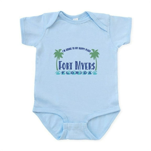 CafePress - Ft. Myers Happy Place Infant Bodysuit - Baby Light Bodysuit, Size Newborn - 24 Months
