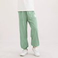 thumbnail image 4 of Drmagiyhm Boys Joggers Pants Size 10-12 Casual Lightweight Baggy Pants Elastic Waist Joggers Athletic Sweat Pants Loose Fit Trousers with Pockets Light Green 12-14 Years, 4 of 4