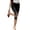 Black, variant on Pants for Women - Leopard Print Pleated Capri Yoga Pants - Slimming High Waist Bottoms Capri Pants for Women,Multicolor 2XL