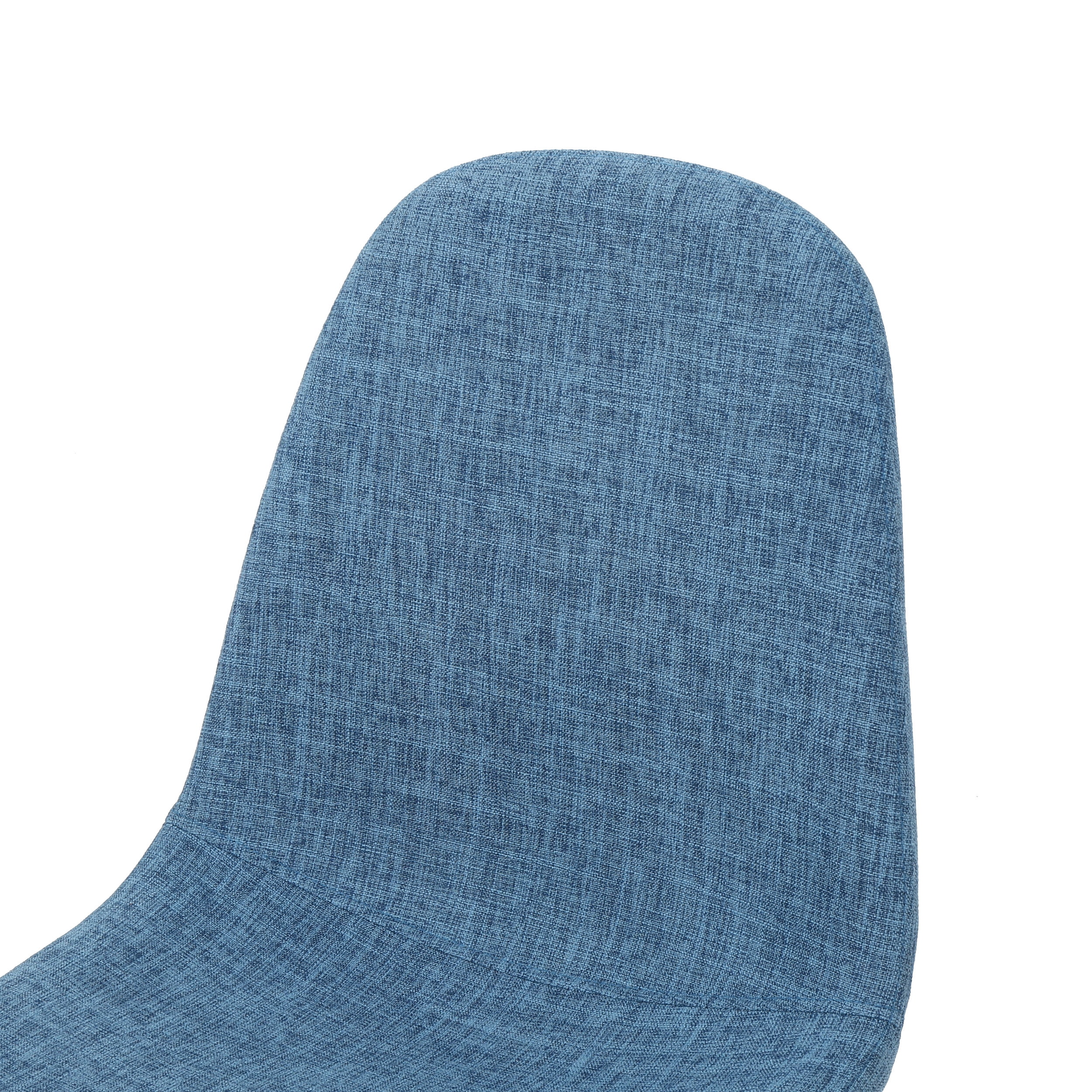 Noble House Remy Mid Century Modern Fabric Dining Chairs, Set of 2, Muted Blue