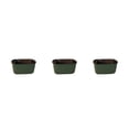 thumbnail image 3 of QualitChoice 1/2/3 Plastic Rectangular Flowerpot Absorbing Water Vegetable Pots Succulent Plant Basin For Garden Greenhouse Growing Green 3PCS, 3 of 6