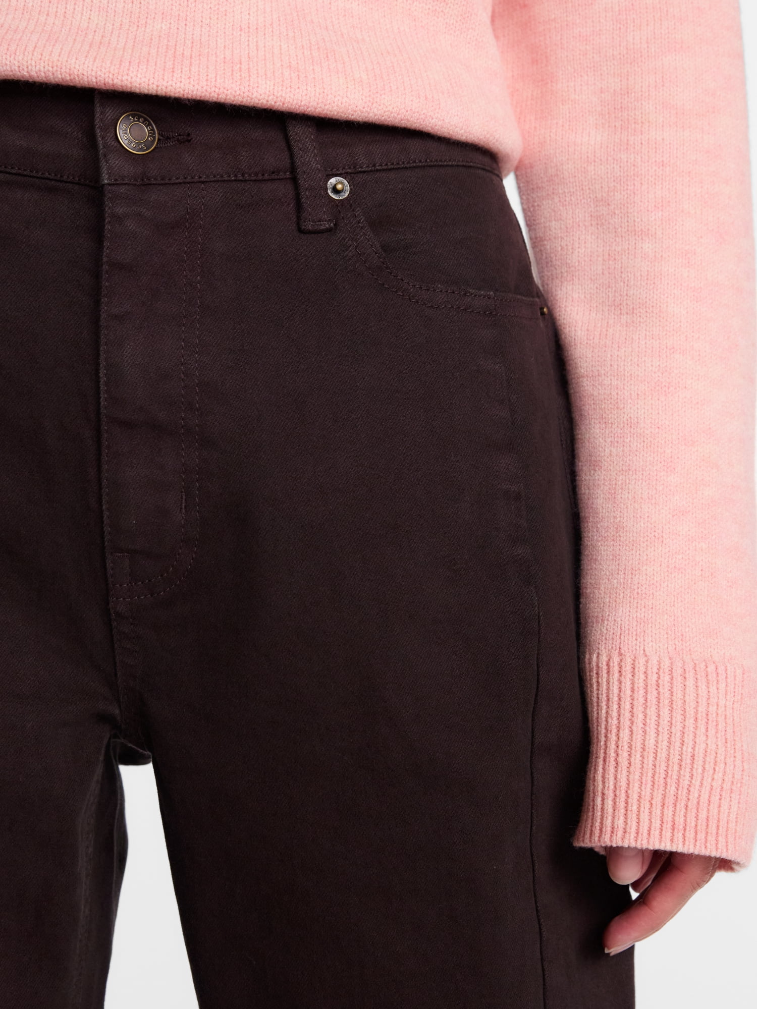 Scenario Women's and Women's Plus High Rise Barrel Jeans, 26", 28" Inseam, Sizes 0-28W