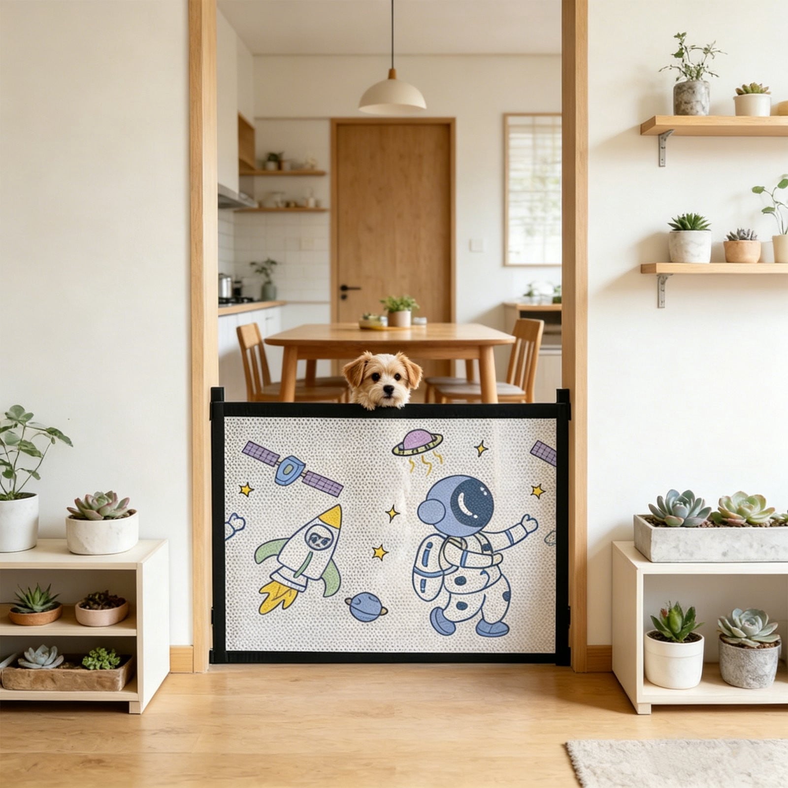 Retractable Baby Gates,Retractable Dog Gate,Retractable Baby Gates for Doorways,Extra Wide Mesh Child Dog Gate for Stairs,Tall Toddler Pet Gate,Easy Install,Essential for Home Safety