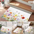thumbnail image 5 of Pastoral Wild Flowers 2x3 Area Rugs for Living Room, Farmhouse Leaves Plants Non Slip Floor Mat Washable Low-Profile Indoor Carpet for Bedroom, Dining Room, Bathroom, 5 of 9